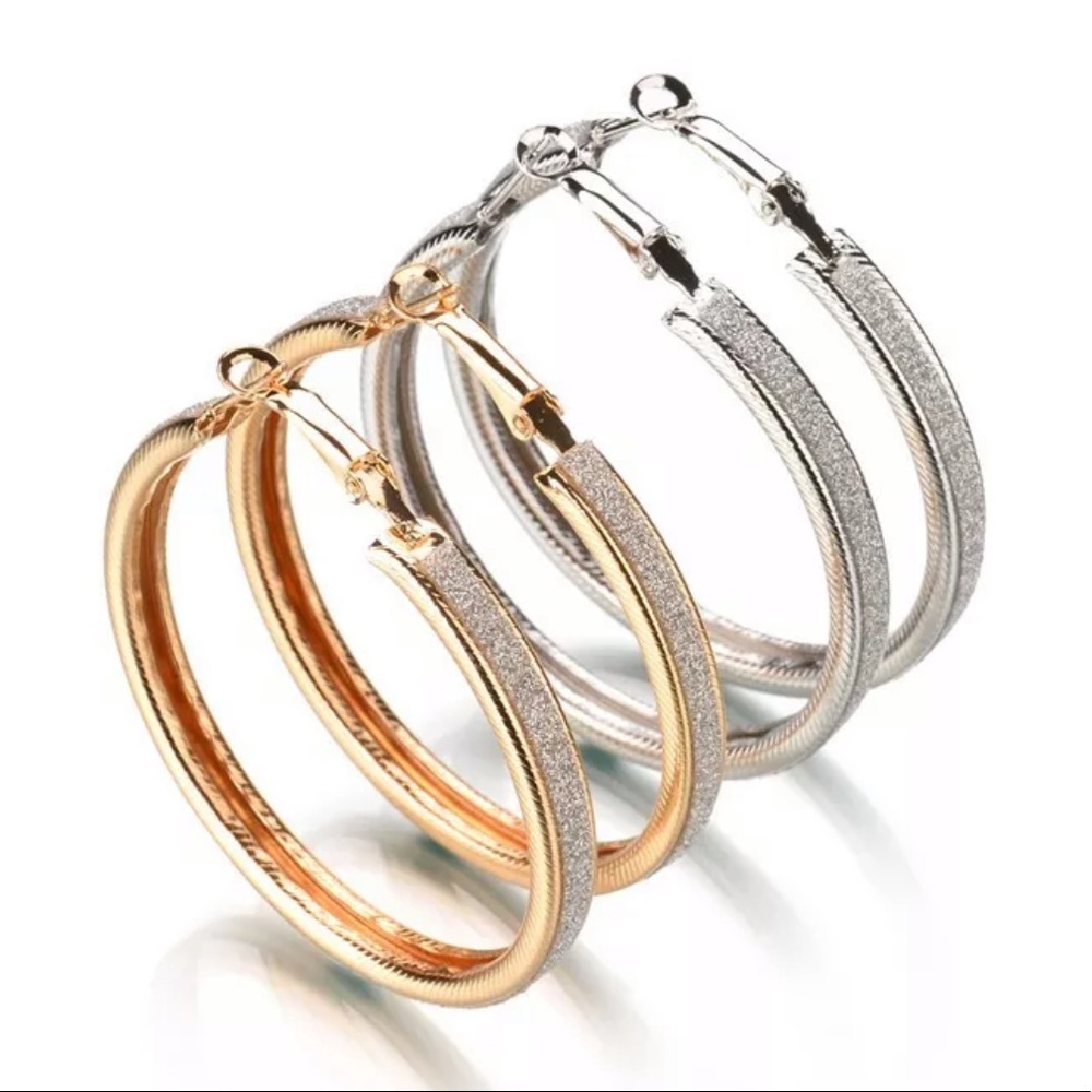 Lady Women's Jewelry Matte Round Dangle